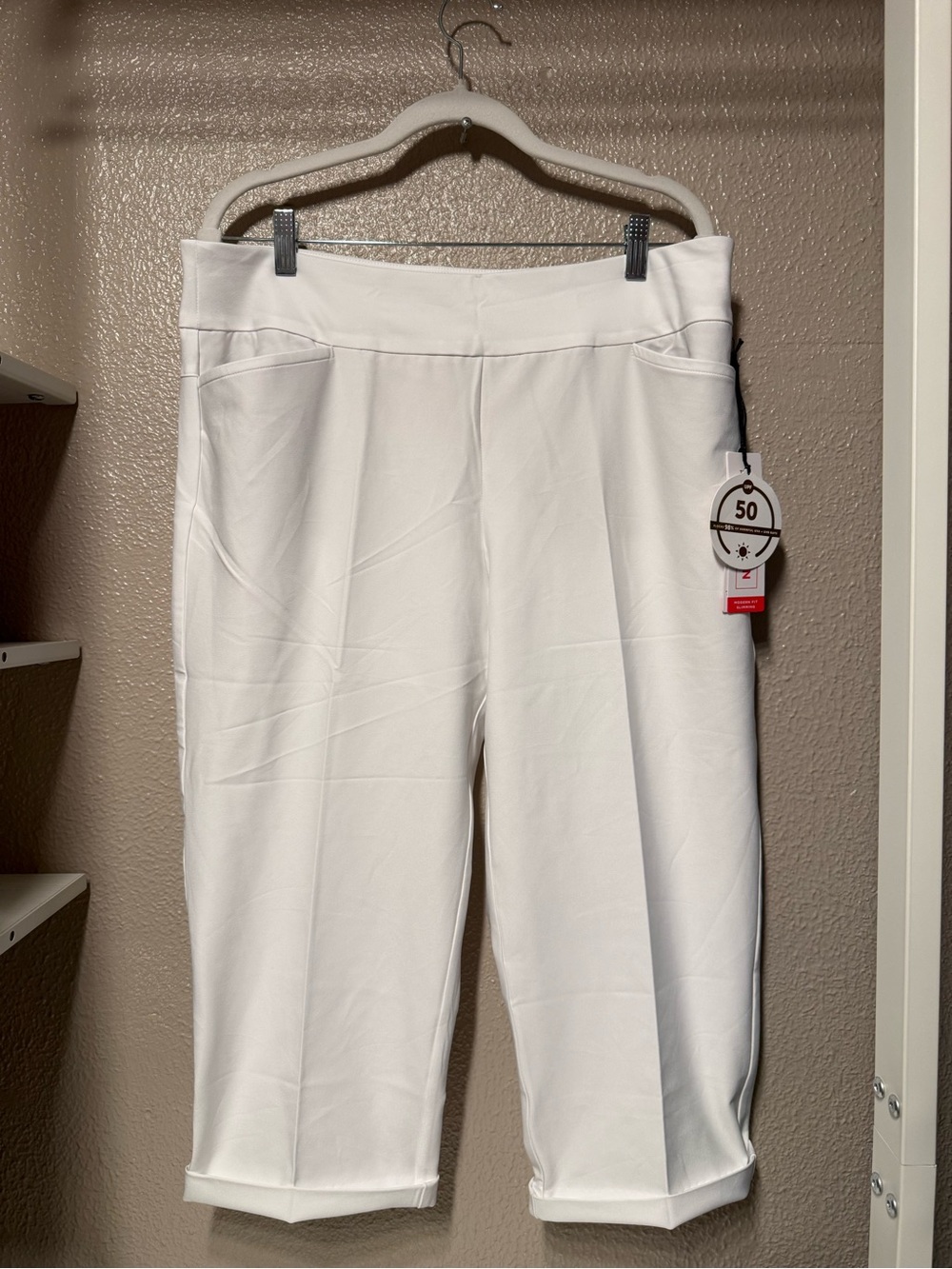 Tail White Cropped Ponte Pants